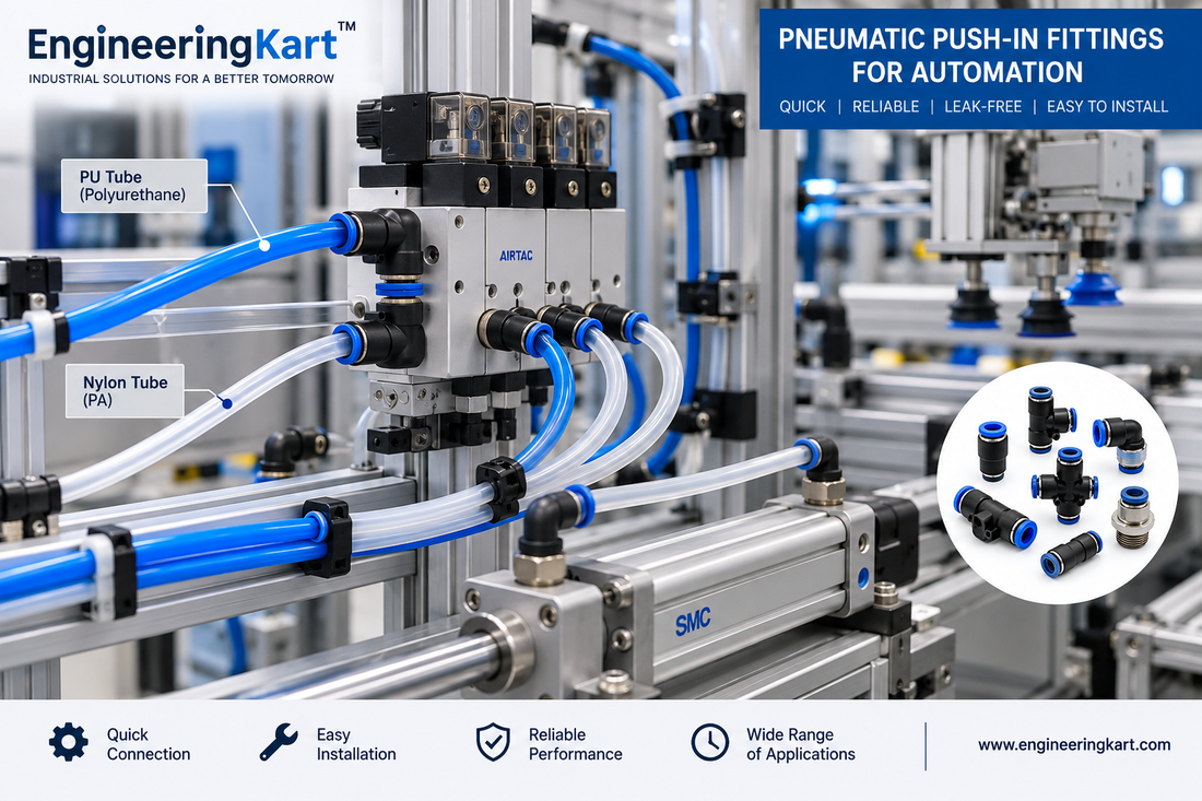 Pneumatic Push-In Fittings for Automation