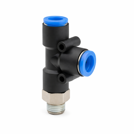 Male Tee Connector (3-Way Pneumatic Fitting)