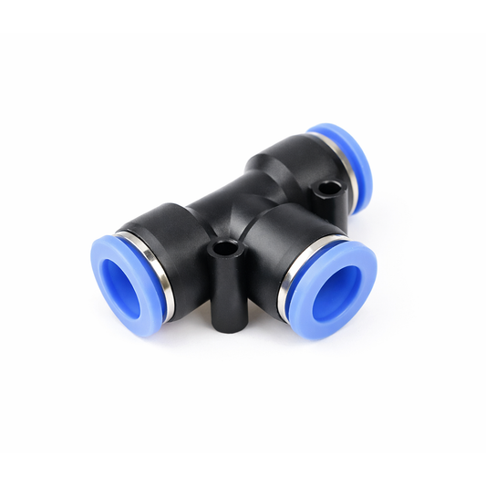Tube to Tube Tee Connector (3-Way Pneumatic Fitting)